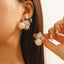 1 Pair Elegant Geometric Crystal Pearl Alloy Earrings