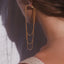 1 Pair Elegant Tassel Plating Copper Long Earrings