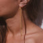 1 Pair Elegant Tassel Plating Copper Long Earrings
