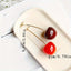 IG Style Sweet Cherry Acrylic Drop Earrings with 925 Silver Needle