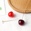 IG Style Sweet Cherry Acrylic Drop Earrings with 925 Silver Needle