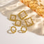 1 Pair Y2K Geometric 14K Gold Plated Stainless Steel Ear Studs