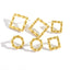 1 Pair Y2K Geometric 14K Gold Plated Stainless Steel Ear Studs