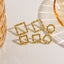 1 Pair Y2K Geometric 14K Gold Plated Stainless Steel Ear Studs