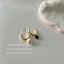 1 Pair Y2K Sweet Asymmetrical Pearl Zircon 18K Gold Plated Drop Earrings