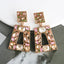 Elegant Vintage Square Rhinestone Drop Earrings