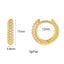 Luxurious Classic Pentagram Circle 18k Gold Plated Zircon Hoop Earrings