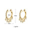 Luxurious Classic Pentagram Circle 18k Gold Plated Zircon Hoop Earrings