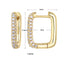 Luxurious Classic Pentagram Circle 18k Gold Plated Zircon Hoop Earrings