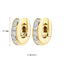 Luxurious Classic Pentagram Circle 18k Gold Plated Zircon Hoop Earrings