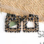 Luxurious Vintage Square Gemstone Rhinestone Alloy Earrings