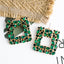 Luxurious Vintage Square Gemstone Rhinestone Alloy Earrings