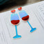 Modern Acrylic Wine Glass Drop Earrings