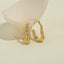 1 Pair Minimalist C Shape 18K Gold Plated Stainless Steel Ear Studs