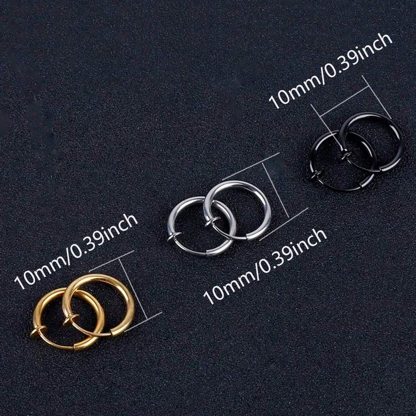 1 Pair Modern Geometric 14K Gold Plated Stainless Steel Ear Cuffs