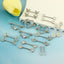 1 Pair Heart & Moon Shape Zircon Nipple Rings and Studs - 316 Stainless Steel Body Piercing Jewelry