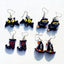 Halloween Bat & Pumpkin Resin Epoxy Earrings for Women