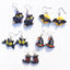 Halloween Bat & Pumpkin Resin Epoxy Earrings for Women