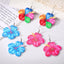 Pastoral Floral Acrylic Resin Drop Earrings - Colorful Summer Statement Jewelry