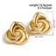 Retro Geometric Alloy Sunflower Stud Earrings for Women