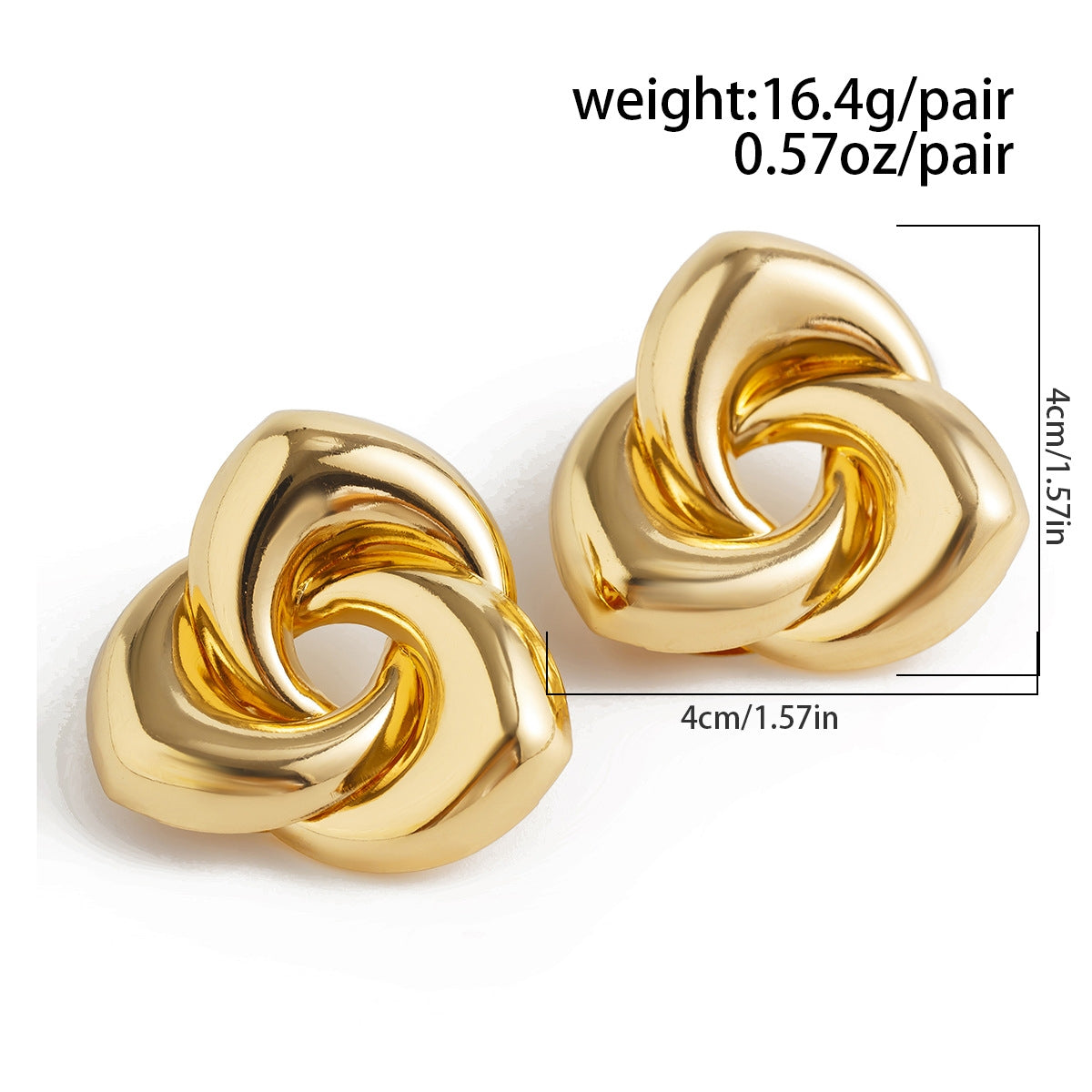 Retro Geometric Alloy Sunflower Stud Earrings for Women