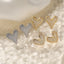 1 Pair Elegant Heart Shaped Copper Zircon Stud Earrings