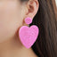 Retro Bohemian Heart Shape Beaded Drop Earrings