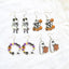 1 Pair Retro Halloween Acrylic Alloy Drop Earrings with Ghost, Skull, and Spider Design