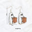 1 Pair Retro Halloween Acrylic Alloy Drop Earrings with Ghost, Skull, and Spider Design