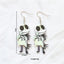 1 Pair Retro Halloween Acrylic Alloy Drop Earrings with Ghost, Skull, and Spider Design