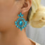 Retro Geometric Colorful Glass Plated Women's Drop Earrings