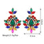 Retro Geometric Colorful Glass Plated Women's Drop Earrings