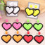 Retro Heart Shape Acrylic Candy Color Drop Earrings