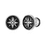 1 Pair Retro Punk Hexagram Inlay Stainless Steel Zircon Stud Earrings