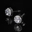 Retro Round Zircon Stainless Steel Clip-On Earrings for Men