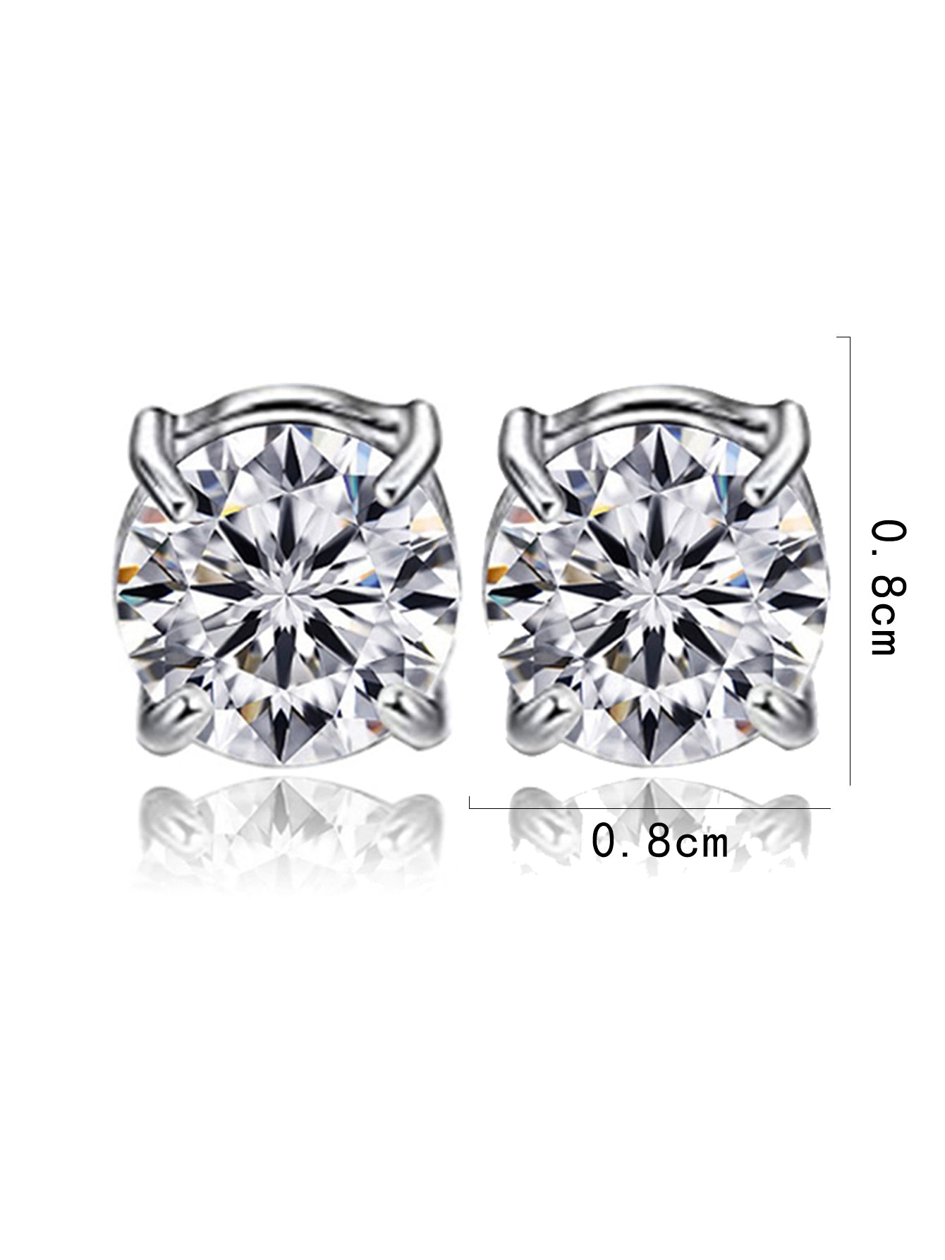 Retro Round Zircon Stainless Steel Clip-On Earrings for Men