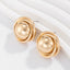 Retro Geometric Alloy Earrings with Irregular Metal Droplets