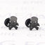 Retro Punk Skull Stainless Steel Stud Earrings for Men