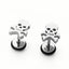 Retro Punk Skull Stainless Steel Stud Earrings for Men