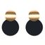 Retro Geometric Circle Metal Stud Earrings