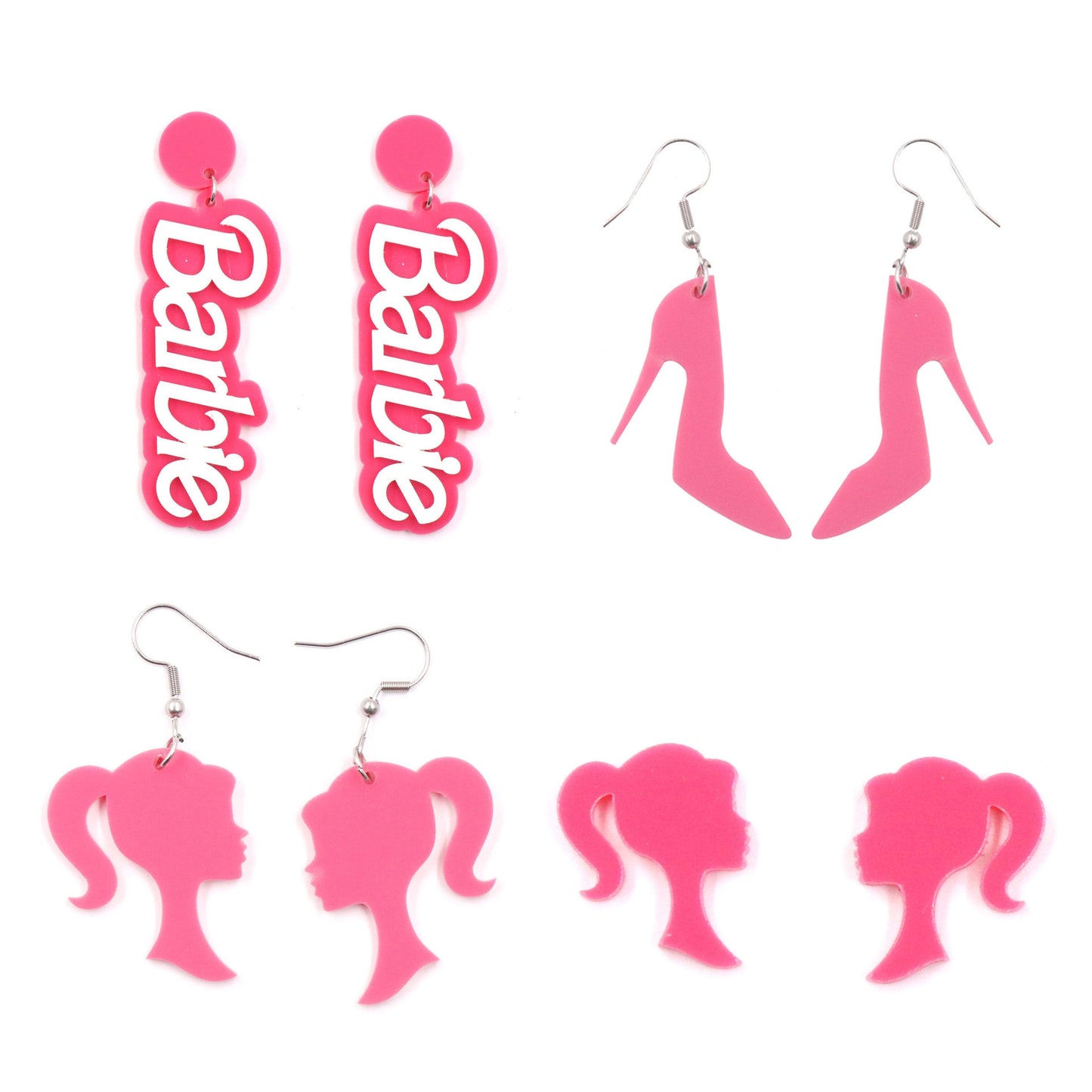 Acrylic Barbie Letter Drop Earrings for Women