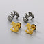 1 Pair Vintage Cross Anchor 18K Gold Plated Stainless Steel Ear Studs