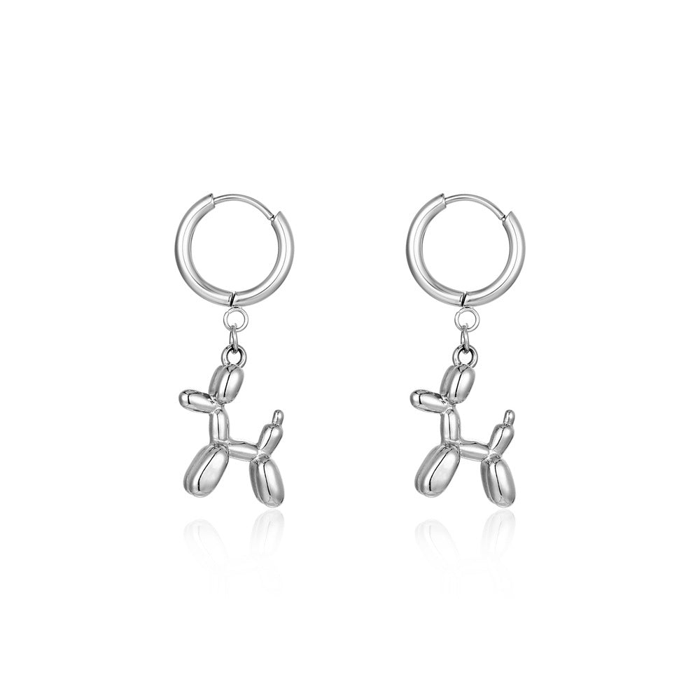 1 Pair Simple Style Animal Plating Titanium Steel Earrings