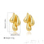 1 Pair Artistic Water Droplet Stainless Steel Gold Teardrop Earrings