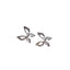 1 Pair Elegant Butterfly Rhinestone Inlay Women's Ear Clips and S925 Silver Needle Hollow Design Earrings