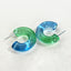 1 Pair Colorful C Shape Acrylic Earrings