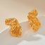 1 Pair Minimalist Vintage Butterfly 18k Gold Plated Copper Ear Studs