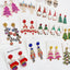 1 Pair Classic Cartoon Christmas Tree Rhinestone Drop Earrings