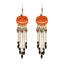 1 Pair Classic Color Block Crystal & Halloween Themed Drop Earrings
