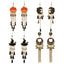 1 Pair Classic Color Block Crystal & Halloween Themed Drop Earrings